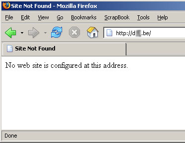 symptôme du site non configuré symptôme du site non configuré